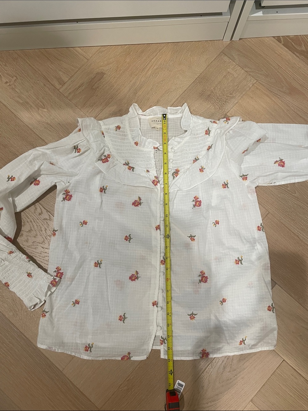 Sezane Donna Blouse NWT Europen Size 34/ US Size 2 Like New - Picture 13 of 14